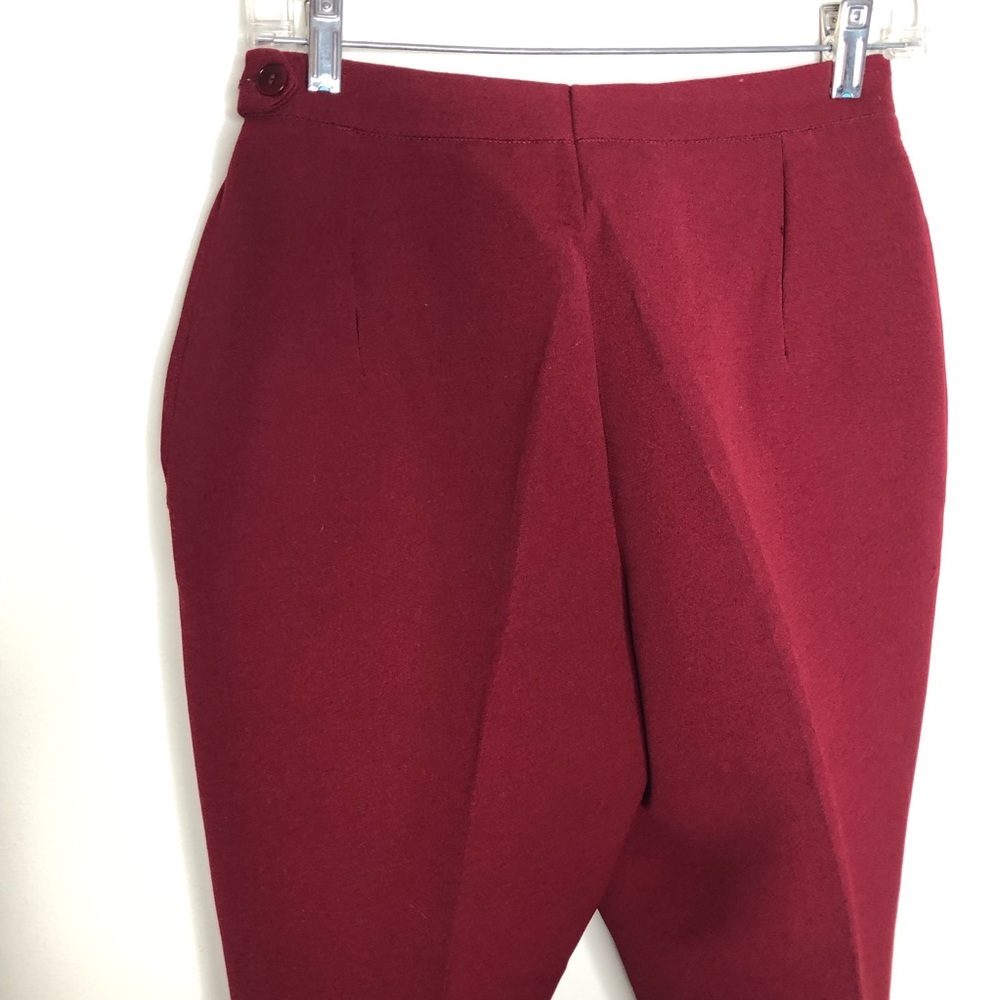 🕶️1960s⚡️VINTAGE wool Bogner red merlot stirrup ski pants 28 - Picture 5 of 8